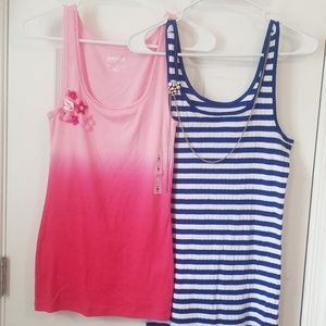 Old Navy tank tops size L hand embellished